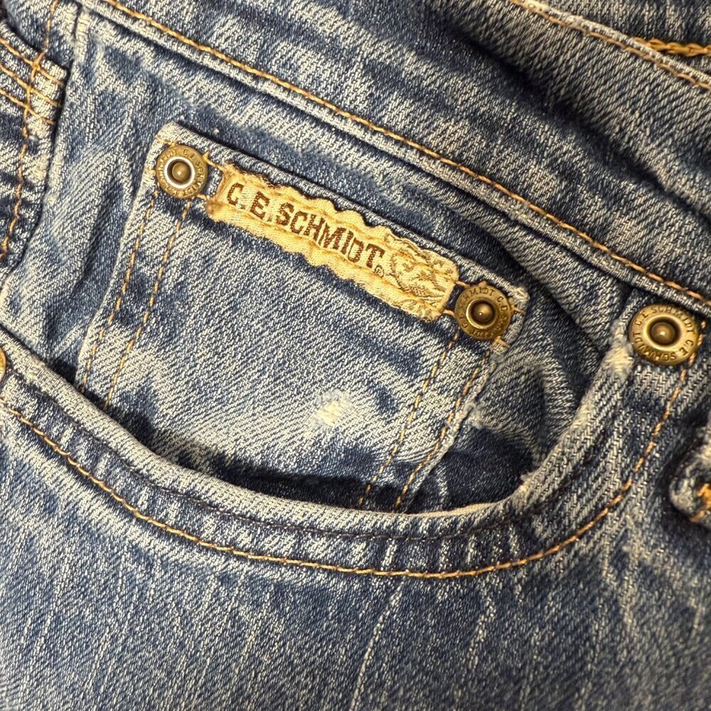 CE Schmidt Workwear Jeans Size 8/32 Distressed - Picture 9 of 12